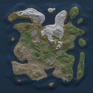 Thumbnail Rust Map: Procedural Map, Size: 3550, Seed: 155555555, 16 Monuments