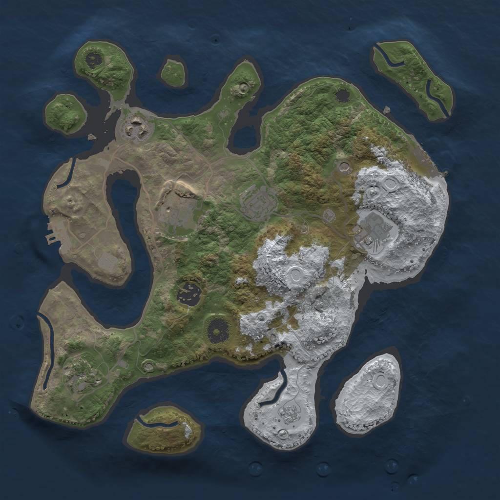 Rust Map: Procedural Map, Size: 3200, Seed: 108930, 15 Monuments