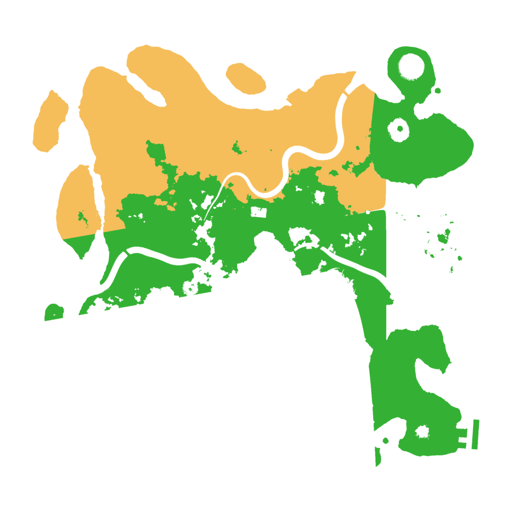 Biome Rust Map: Procedural Map, Size: 3500, Seed: 168415