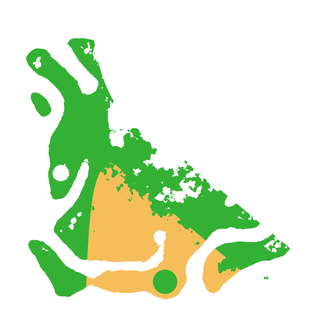 Biome Rust Map: Barren, Size: 3500, Seed: 1234687