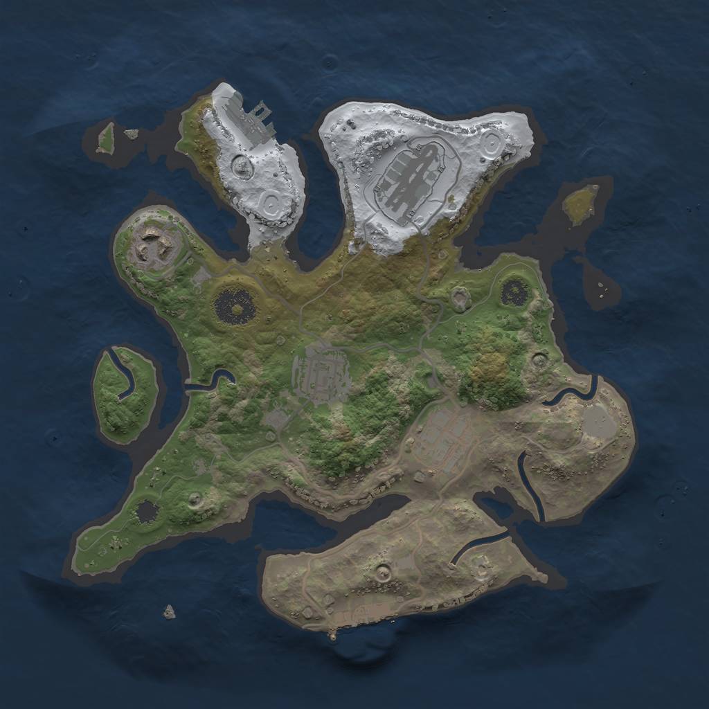 Rust Map: Procedural Map, Size: 2750, Seed: 1032016017, 11 Monuments