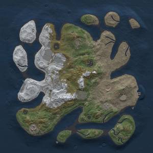 Thumbnail Rust Map: Procedural Map, Size: 3500, Seed: 377800381, 17 Monuments