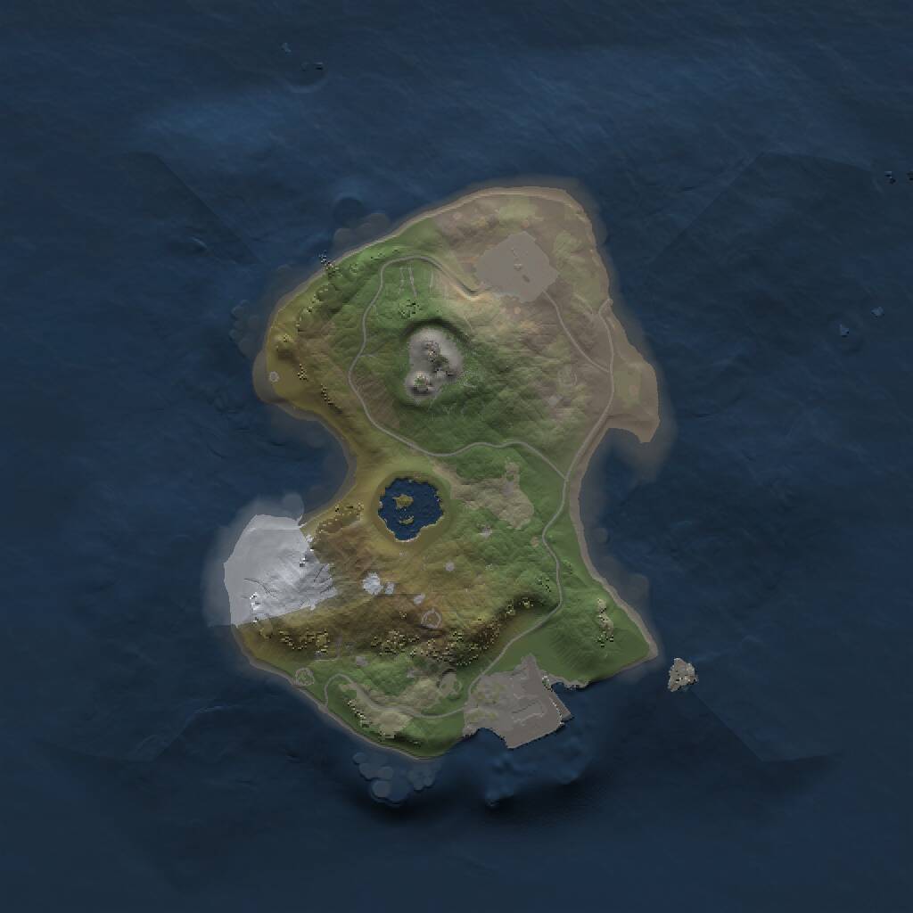 Rust Map: Procedural Map, Size: 1500, Seed: 1083310085, 1 Monuments
