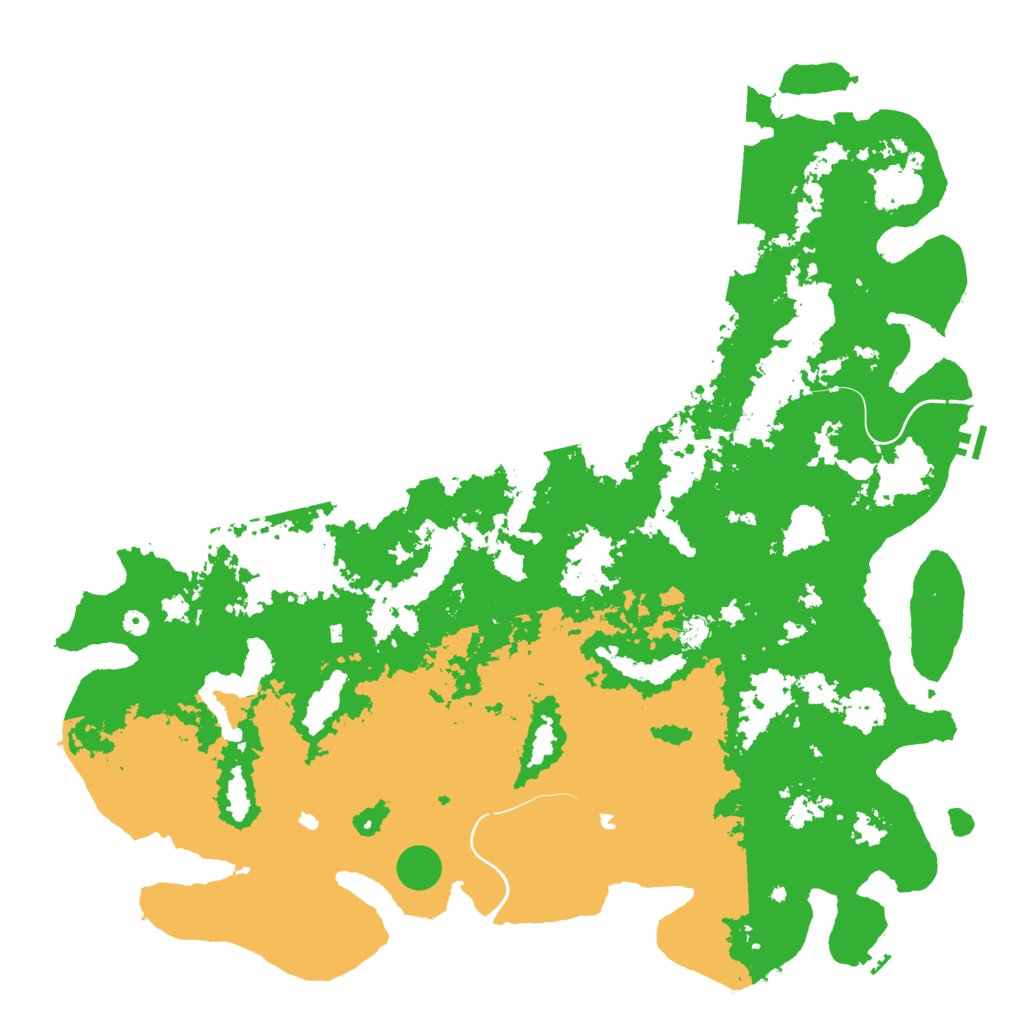 Biome Rust Map: Procedural Map, Size: 6000, Seed: 1199317340