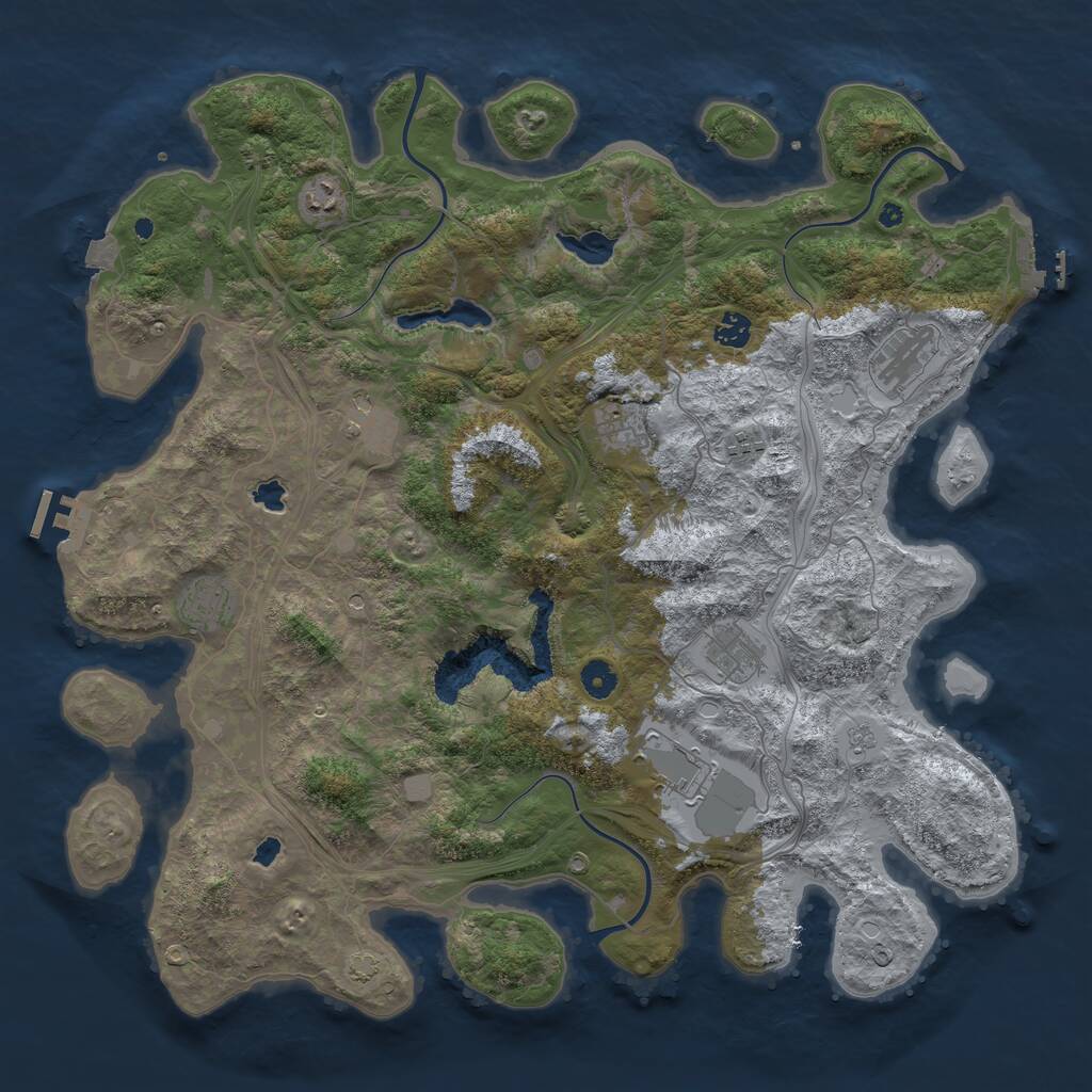 Rust Map: Procedural Map, Size: 4500, Seed: 13101987, 15 Monuments