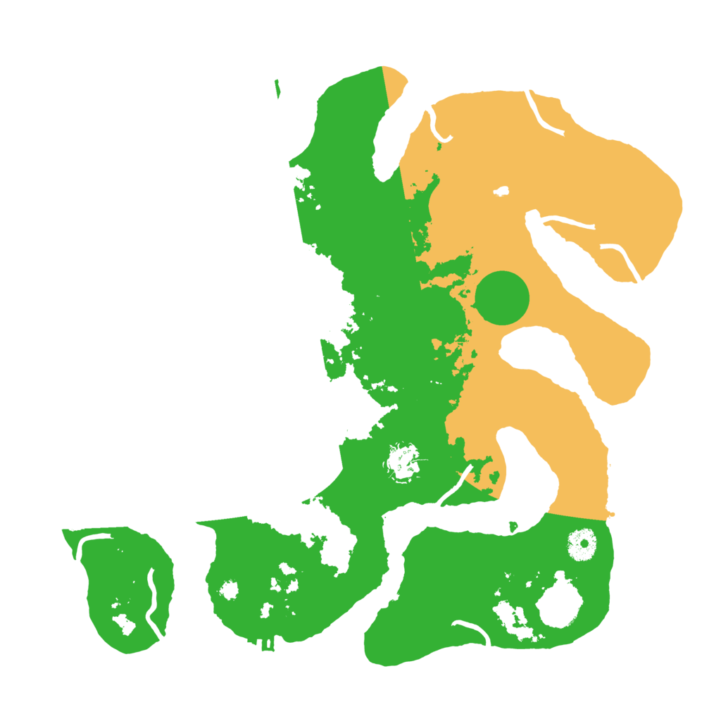 Biome Rust Map: Procedural Map, Size: 3500, Seed: 185293