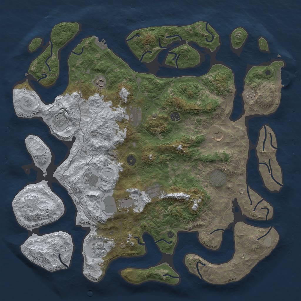 Rust Map: Procedural Map, Size: 4742, Seed: 3765, 20 Monuments