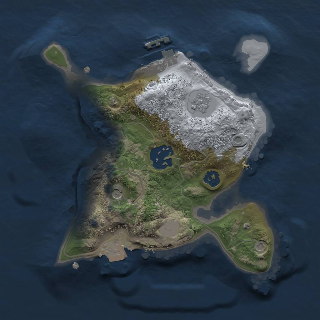 Rust Map: Procedural Map, Size: 2001, Seed: 333, 5 Monuments