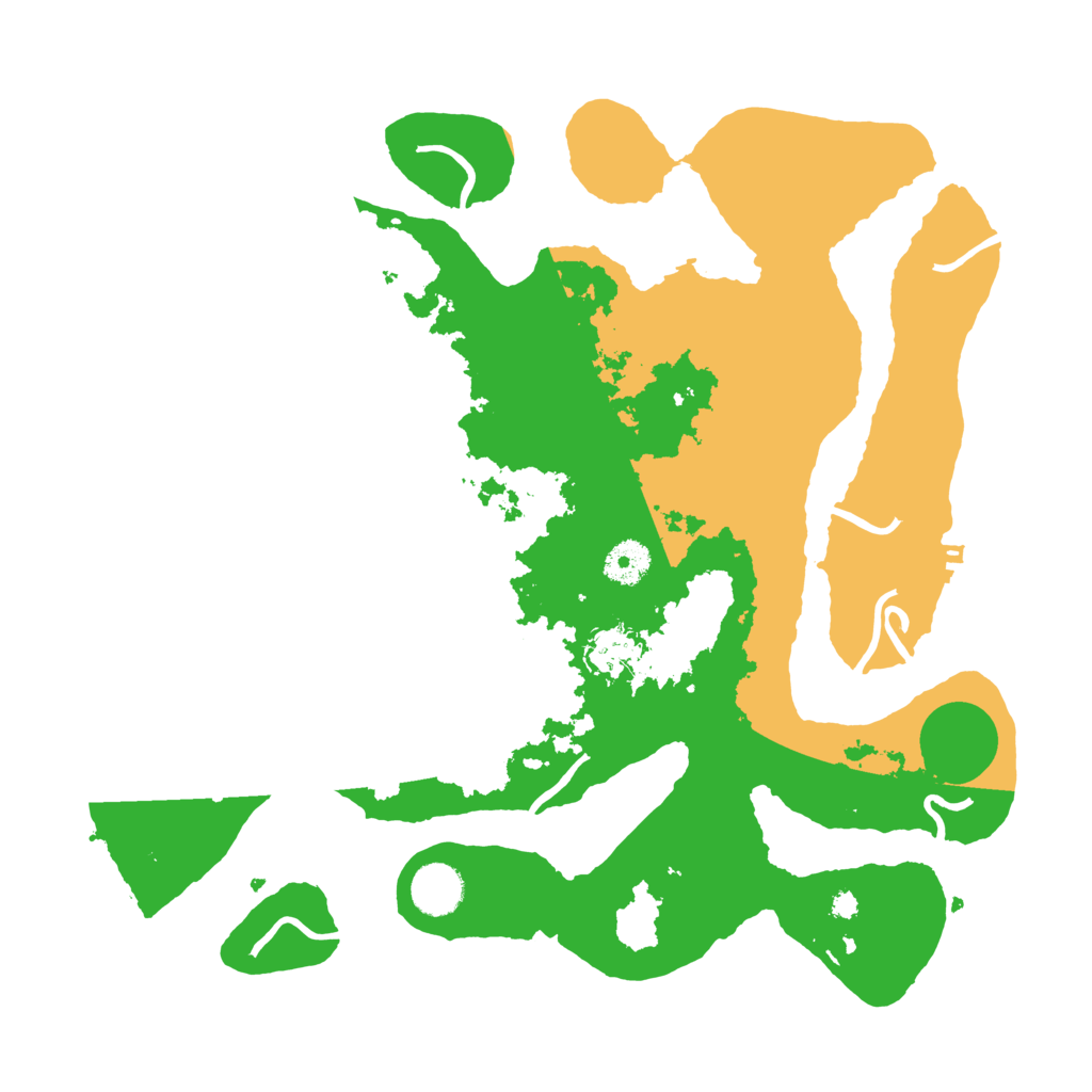 Biome Rust Map: Procedural Map, Size: 3700, Seed: 1309001