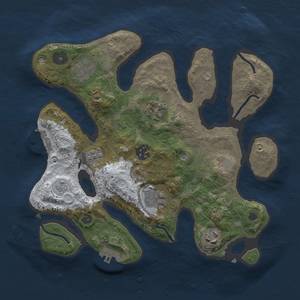 Thumbnail Rust Map: Procedural Map, Size: 3000, Seed: 5465, 15 Monuments