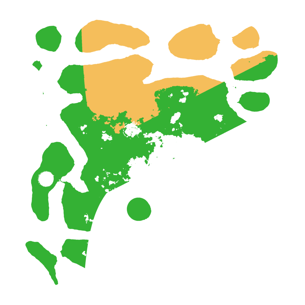 Biome Rust Map: Barren, Size: 3500, Seed: 597396