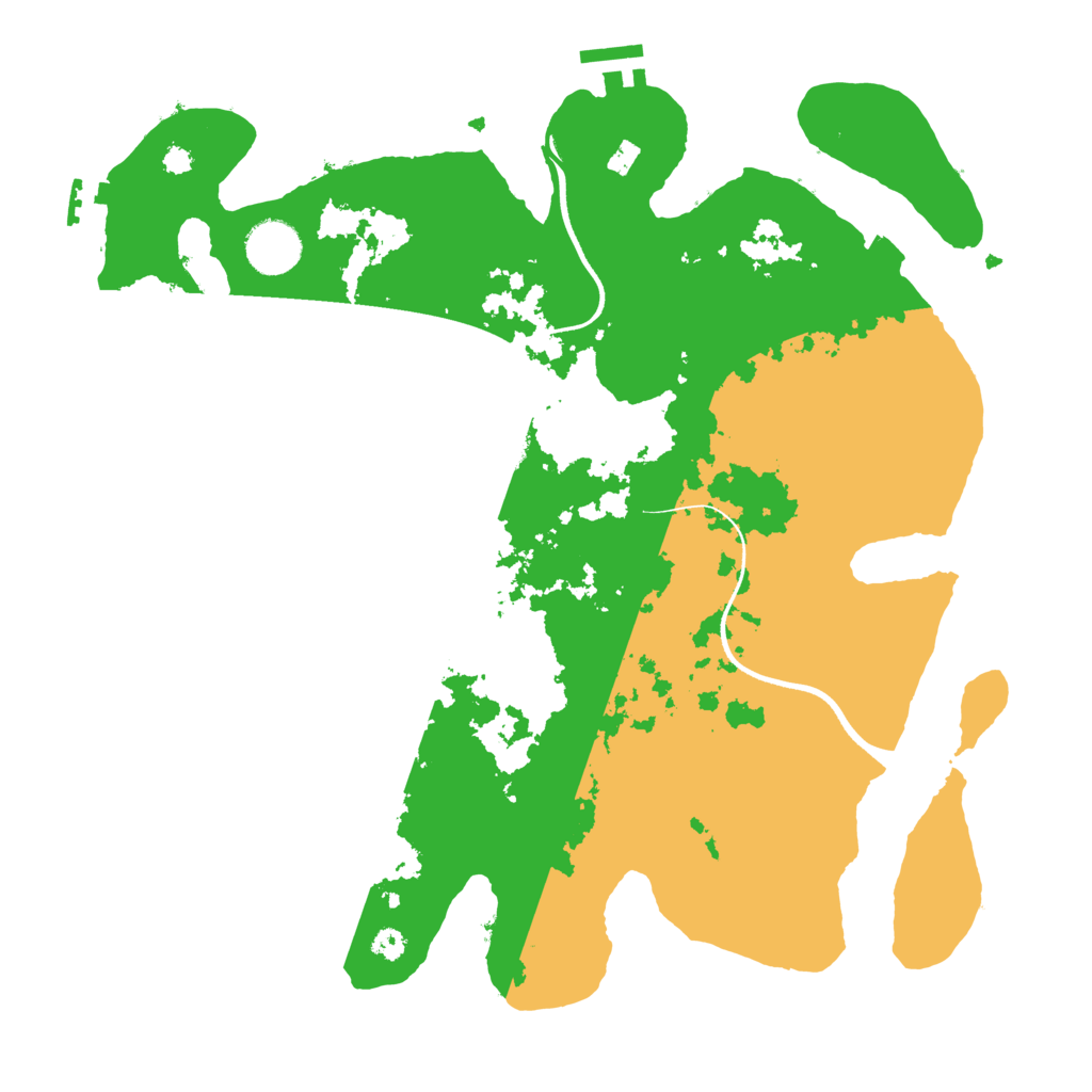 Biome Rust Map: Procedural Map, Size: 3500, Seed: 2550729