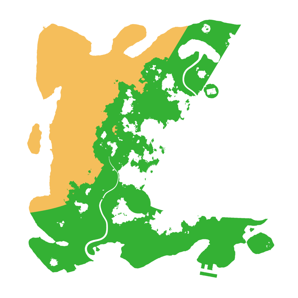 Biome Rust Map: Procedural Map, Size: 3500, Seed: 599347