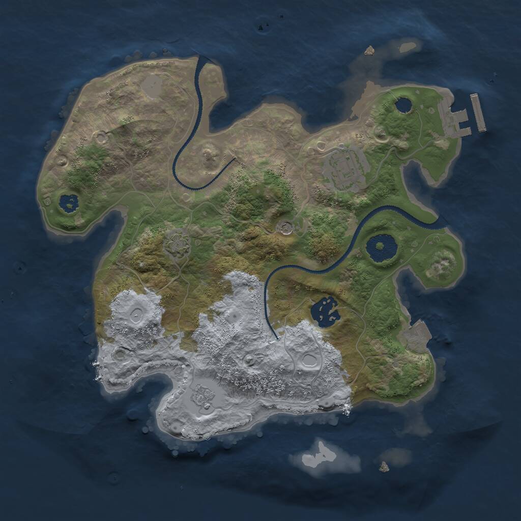 Rust Map: Procedural Map, Size: 2700, Seed: 1573948035, 7 Monuments