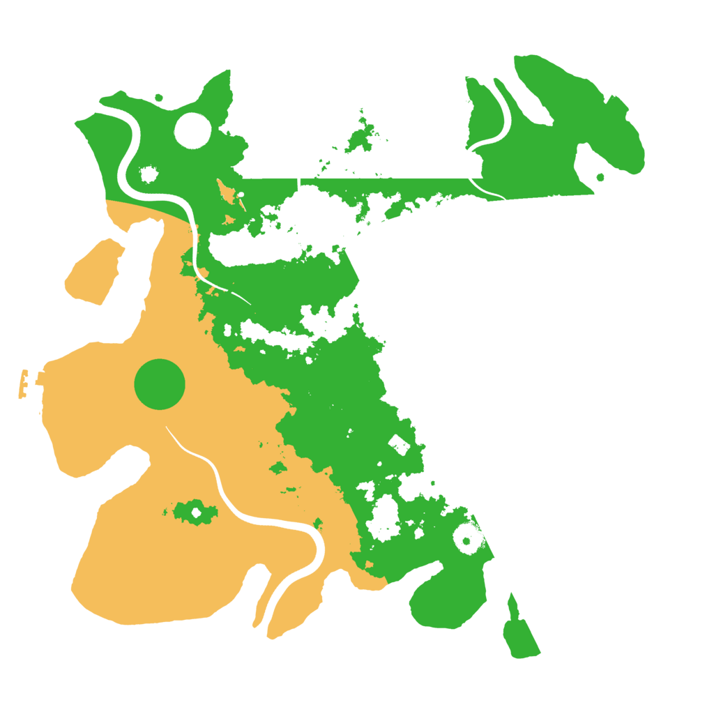 Biome Rust Map: Procedural Map, Size: 3700, Seed: 351210