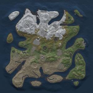 Thumbnail Rust Map: Procedural Map, Size: 3700, Seed: 6274026, 19 Monuments