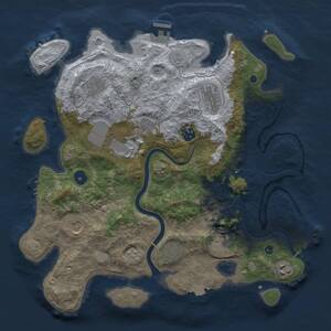 Thumbnail Rust Map: Procedural Map, Size: 3700, Seed: 6274026, 16 Monuments