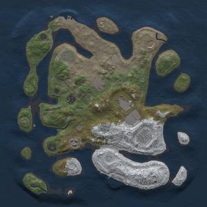 Thumbnail Rust Map: Procedural Map, Size: 3500, Seed: 5034145, 17 Monuments