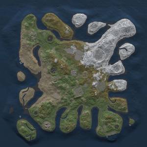 Thumbnail Rust Map: Procedural Map, Size: 3700, Seed: 1580108920, 17 Monuments