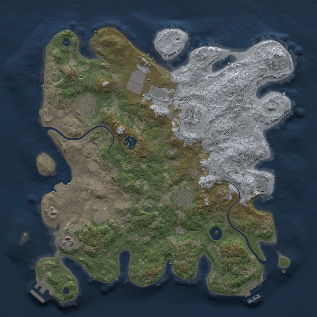Rust Map: Procedural Map, Size: 3700, Seed: 1580108920, 14 Monuments
