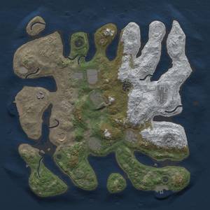 Thumbnail Rust Map: Procedural Map, Size: 3700, Seed: 1444104129, 19 Monuments