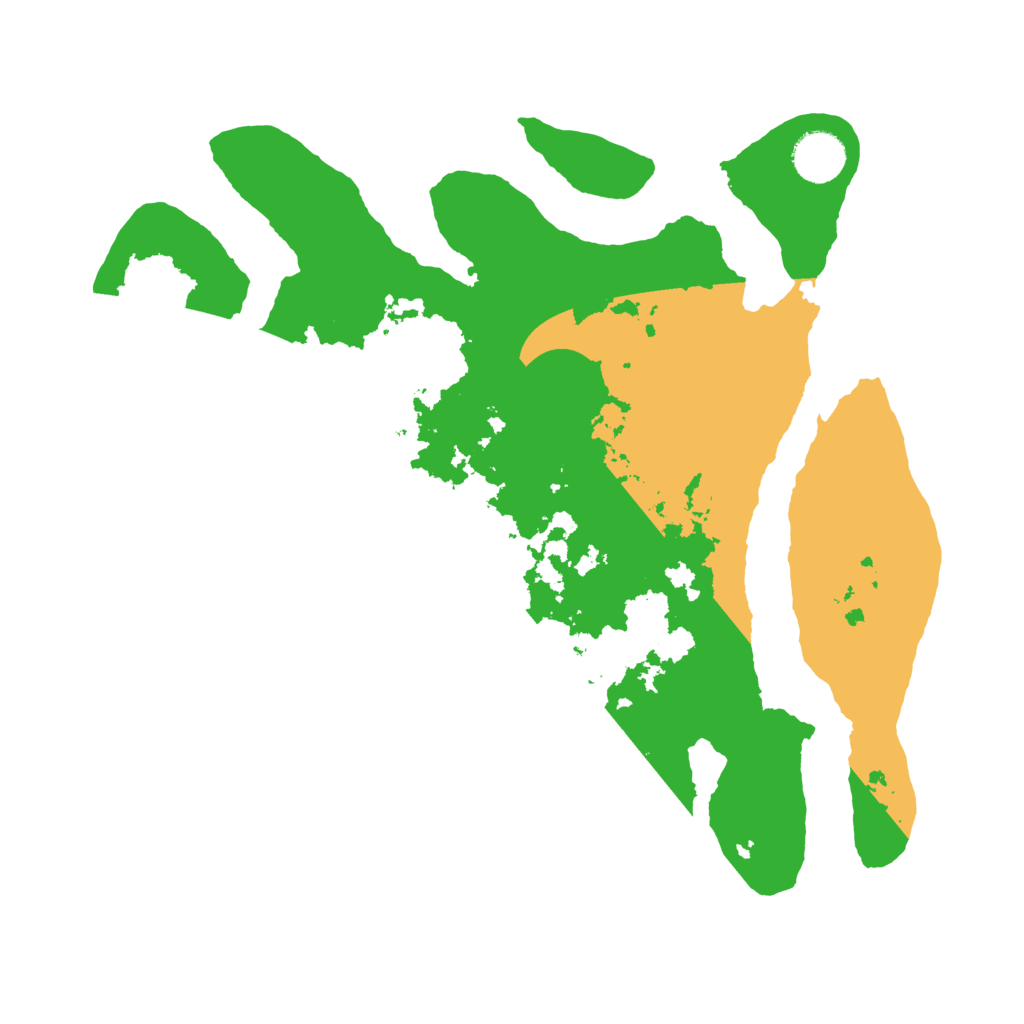 Biome Rust Map: Barren, Size: 3500, Seed: 6002398