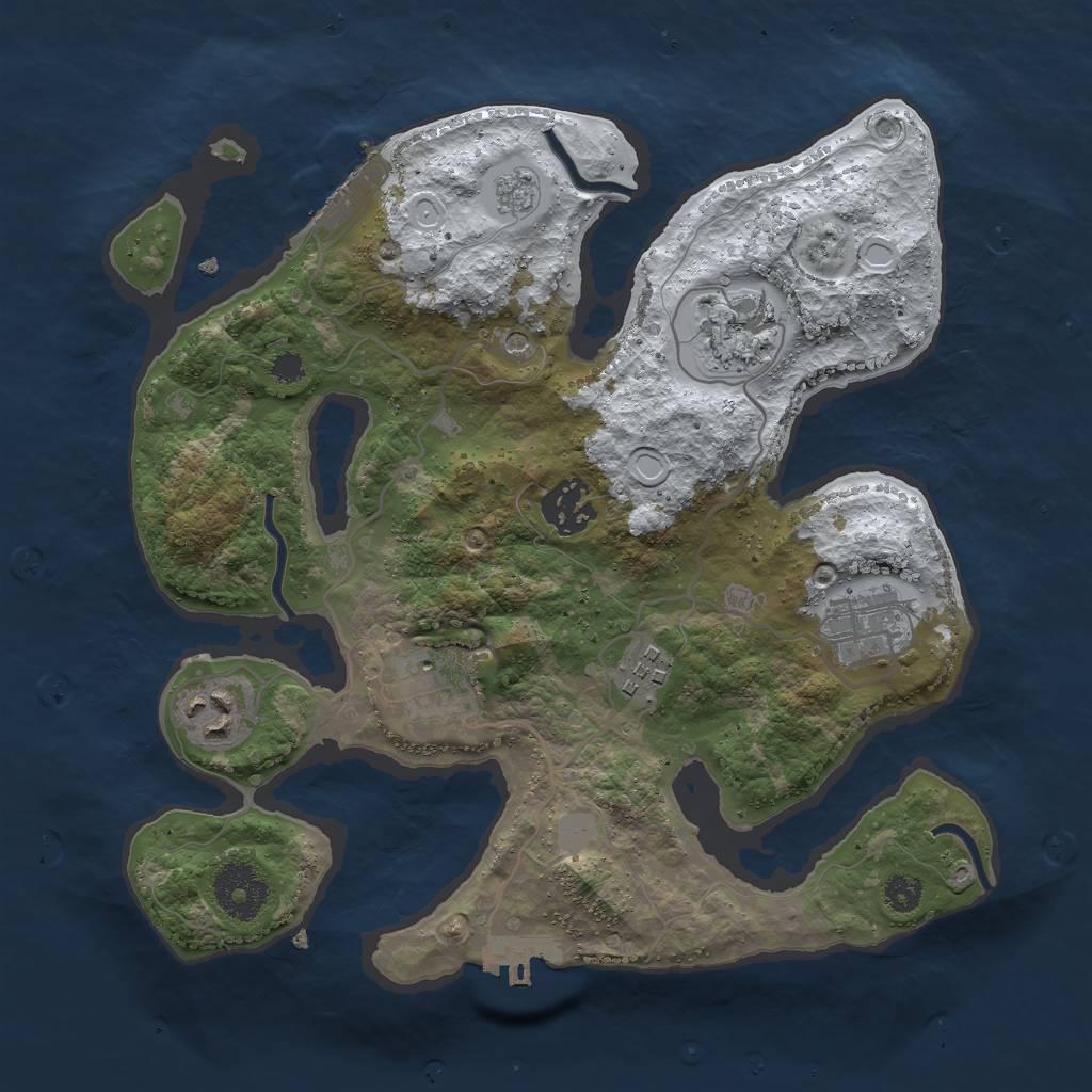 Rust Map: Procedural Map, Size: 3000, Seed: 4924416, 15 Monuments