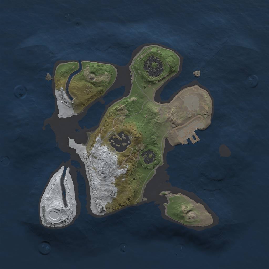 Rust Map: Procedural Map, Size: 2000, Seed: 4294, 7 Monuments