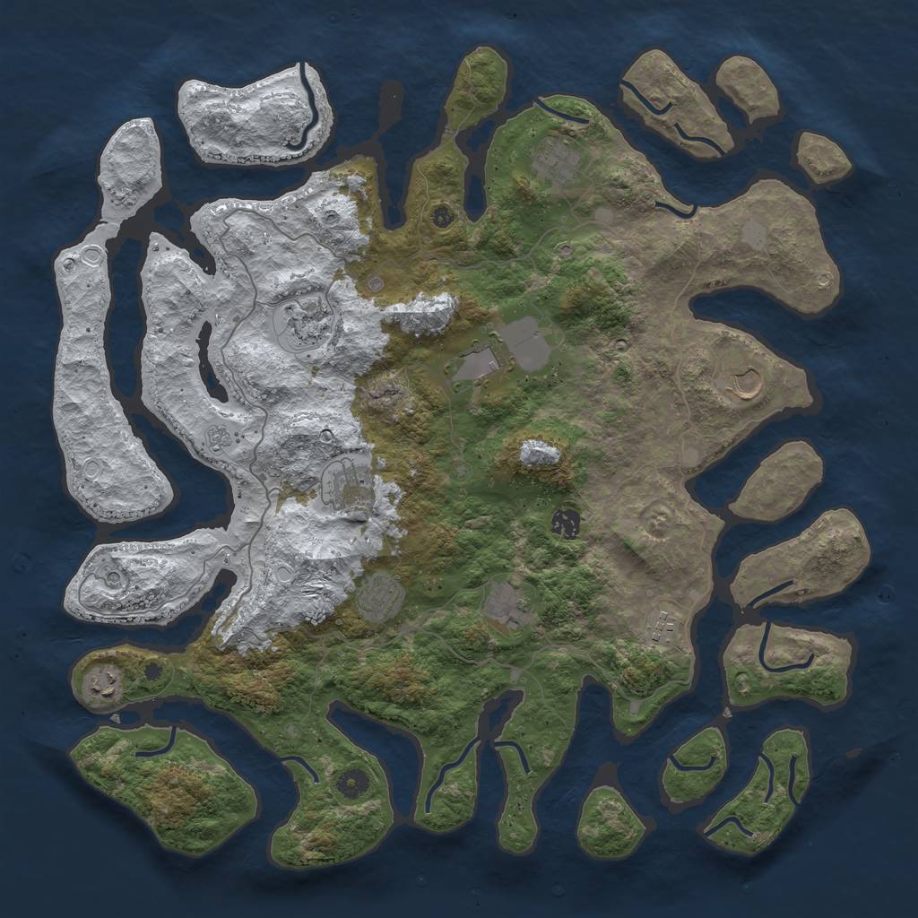 Rust Map: Procedural Map, Size: 4500, Seed: 1971474, 17 Monuments