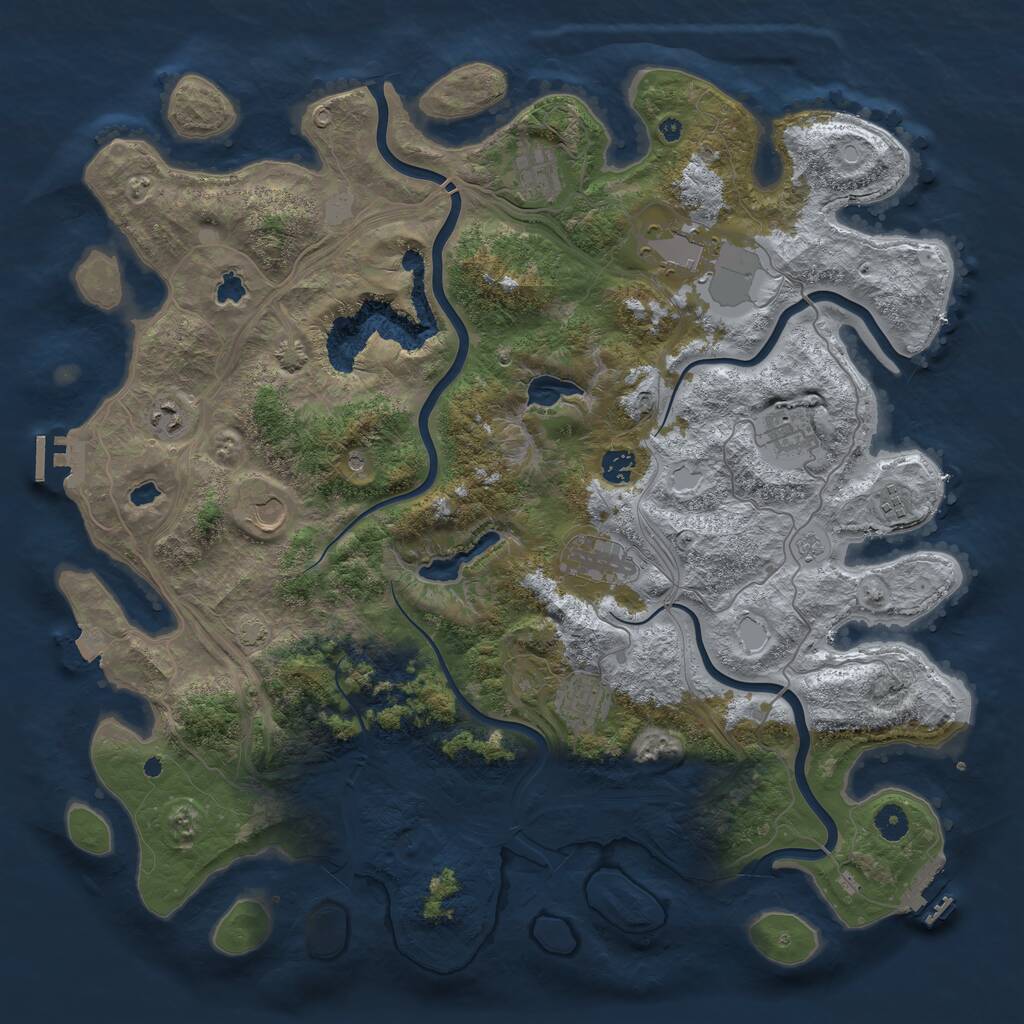 Rust Map: Procedural Map, Size: 4500, Seed: 6147423, 15 Monuments
