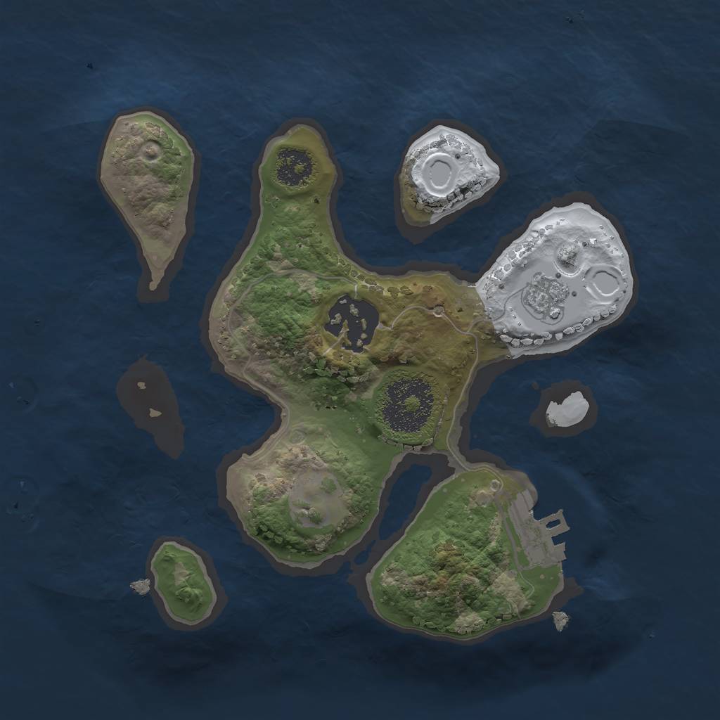 Rust Map: Procedural Map, Size: 2000, Seed: 6894, 8 Monuments