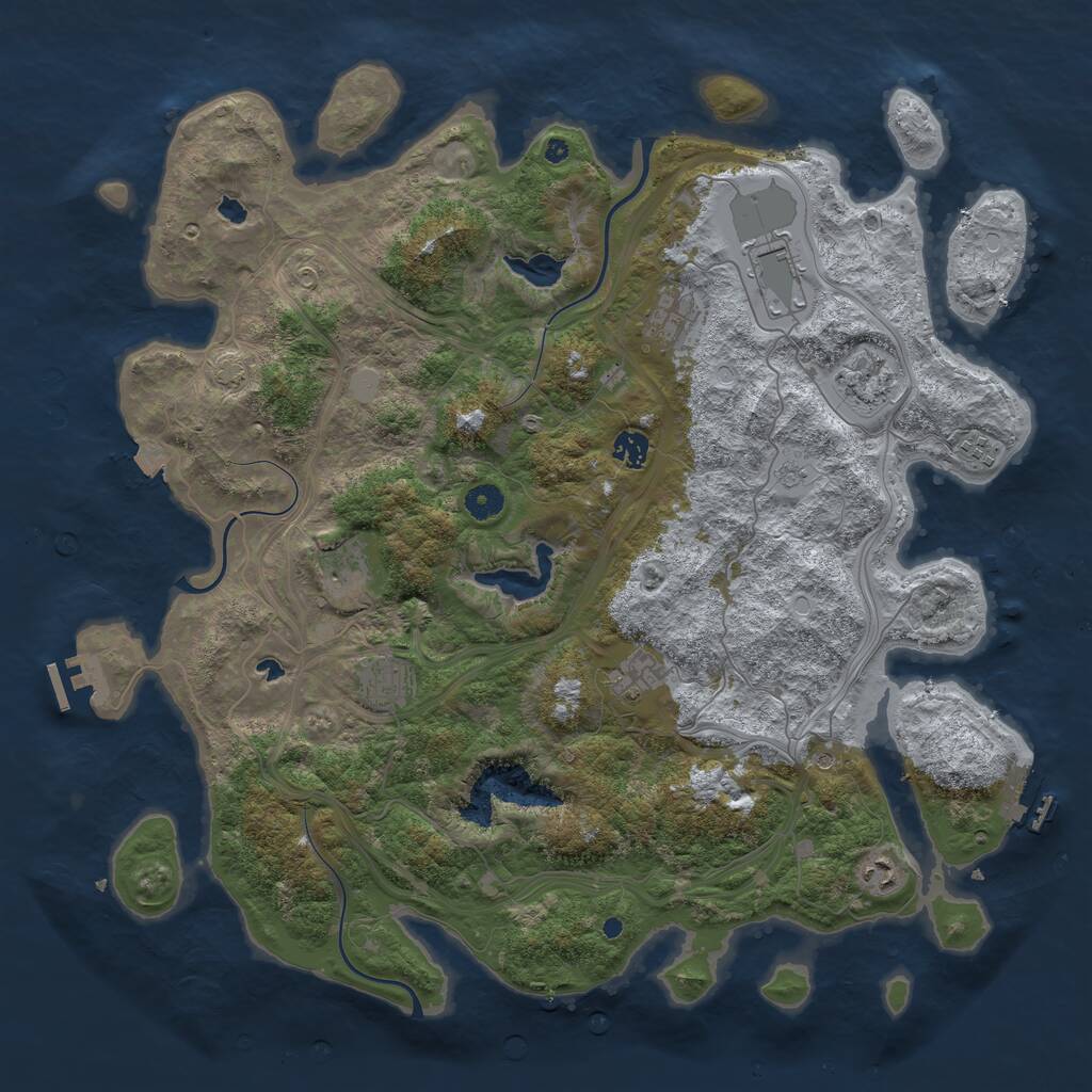 Rust Map: Procedural Map, Size: 4500, Seed: 5585119, 15 Monuments