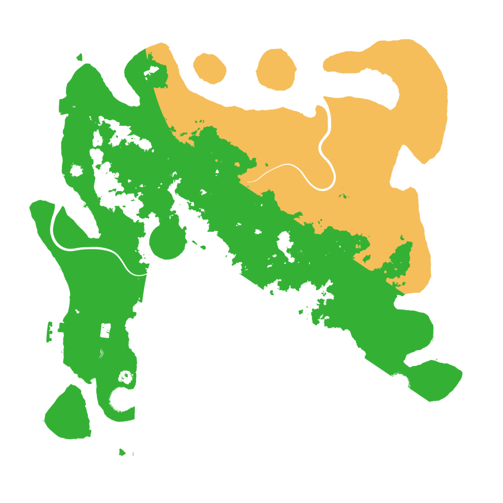 Biome Rust Map: Procedural Map, Size: 3700, Seed: 319235