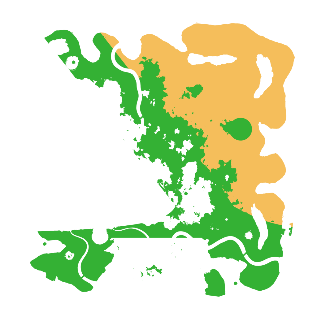 Biome Rust Map: Procedural Map, Size: 3700, Seed: 855225