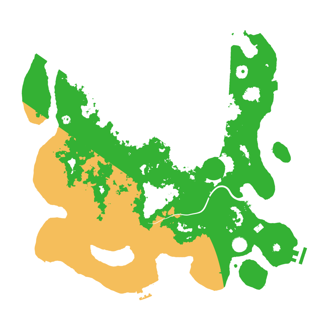 Biome Rust Map: Procedural Map, Size: 3700, Seed: 5108594