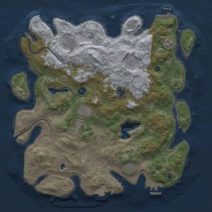 Thumbnail Rust Map: Procedural Map, Size: 4000, Seed: 69556, 13 Monuments