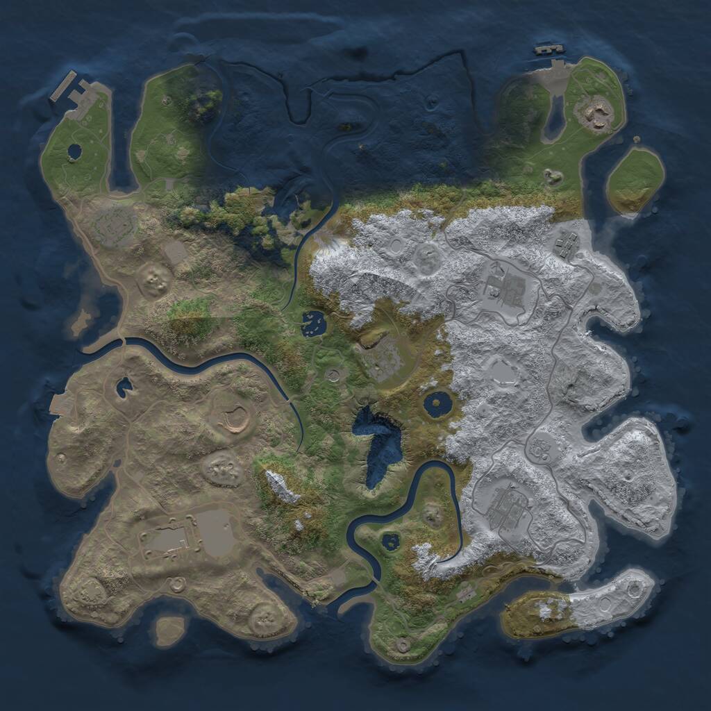 Rust Map: Procedural Map, Size: 4000, Seed: 6225116, 15 Monuments