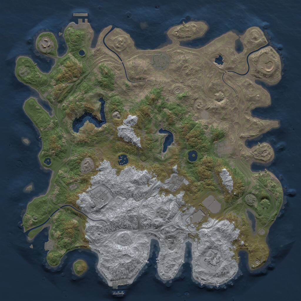 Rust Map: Procedural Map, Size: 4250, Seed: 150030409, 16 Monuments