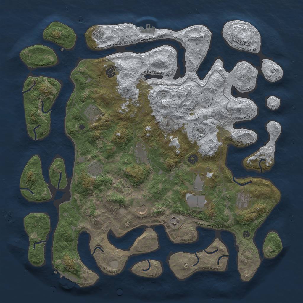 Rust Map: Procedural Map, Size: 4500, Seed: 1981937, 19 Monuments