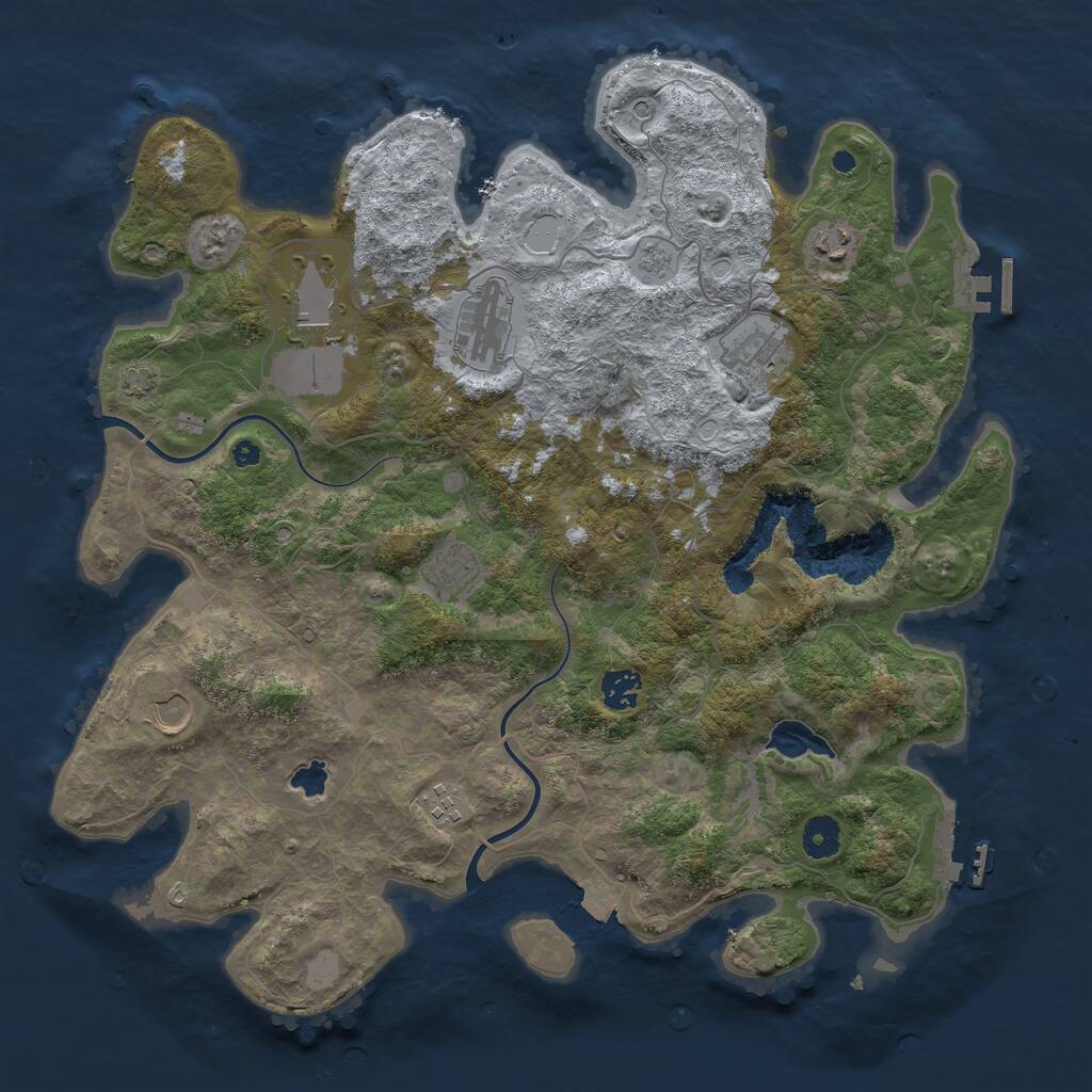 Rust Map: Procedural Map, Size: 4000, Seed: 4502236, 14 Monuments