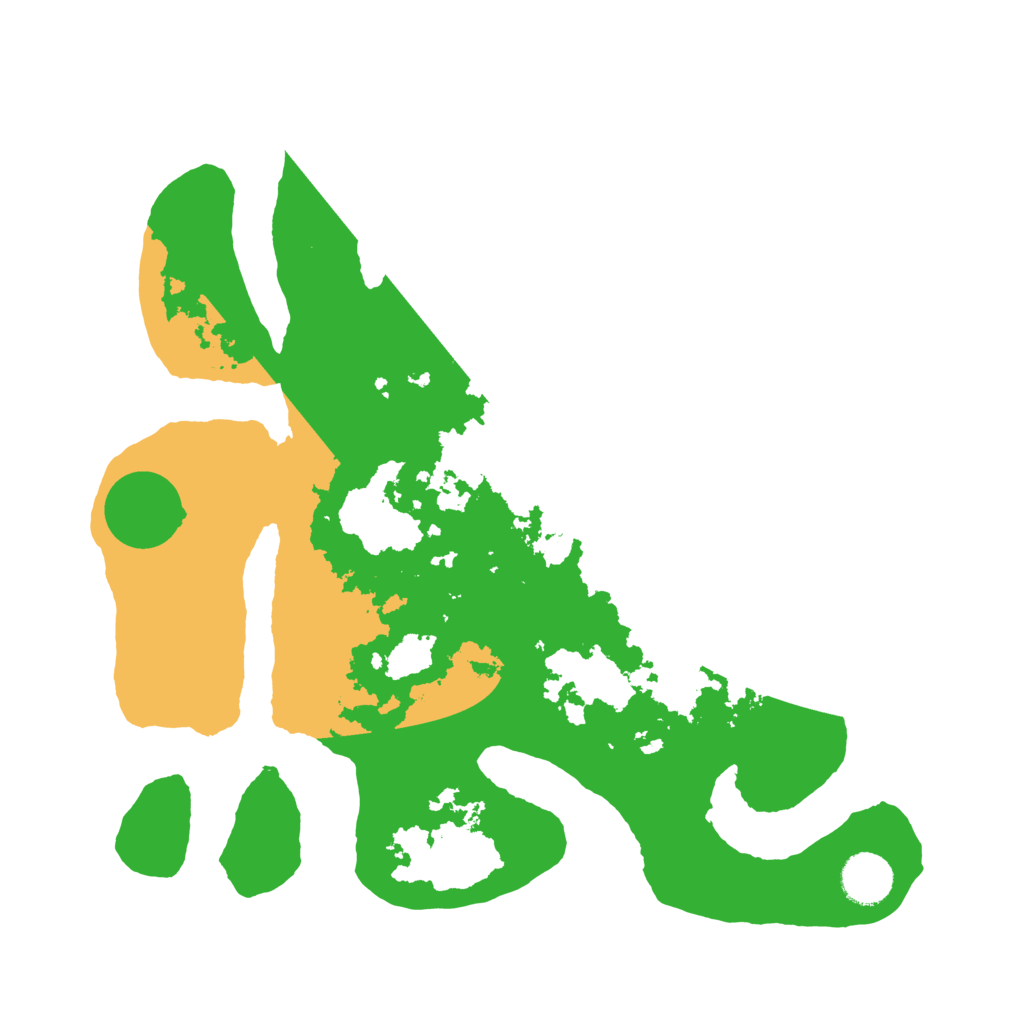 Biome Rust Map: Barren, Size: 3500, Seed: 5458829