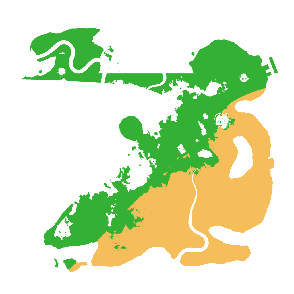 Biome Rust Map: Procedural Map, Size: 3500, Seed: 3760817