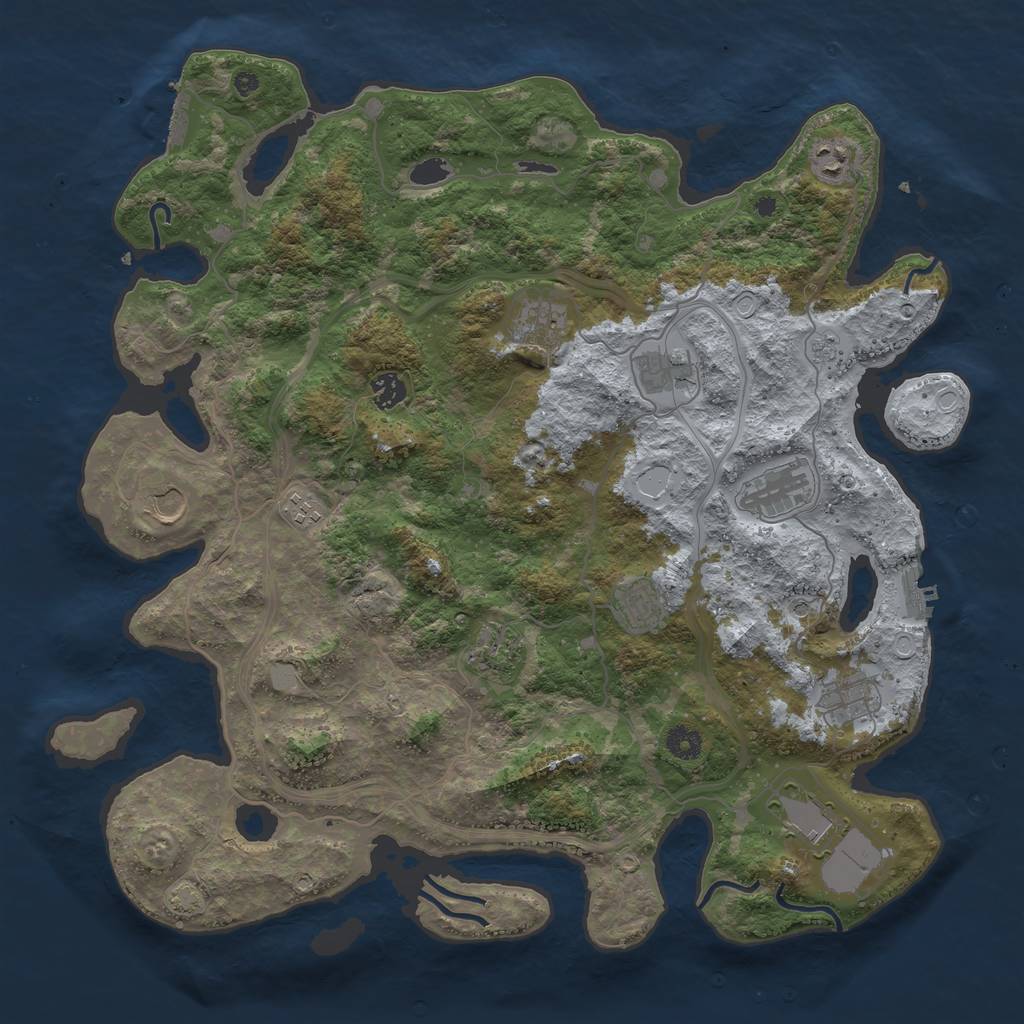 Rust Map: Procedural Map, Size: 4300, Seed: 1337, 19 Monuments