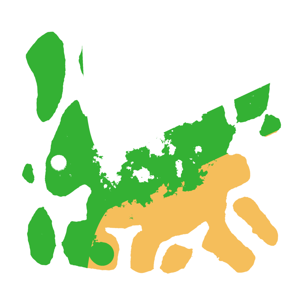 Biome Rust Map: Barren, Size: 3500, Seed: 349138