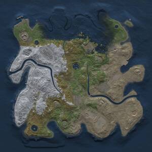 Thumbnail Rust Map: Procedural Map, Size: 3600, Seed: 4872278, 16 Monuments
