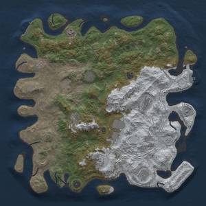 Thumbnail Rust Map: Procedural Map, Size: 4500, Seed: 4535530, 20 Monuments