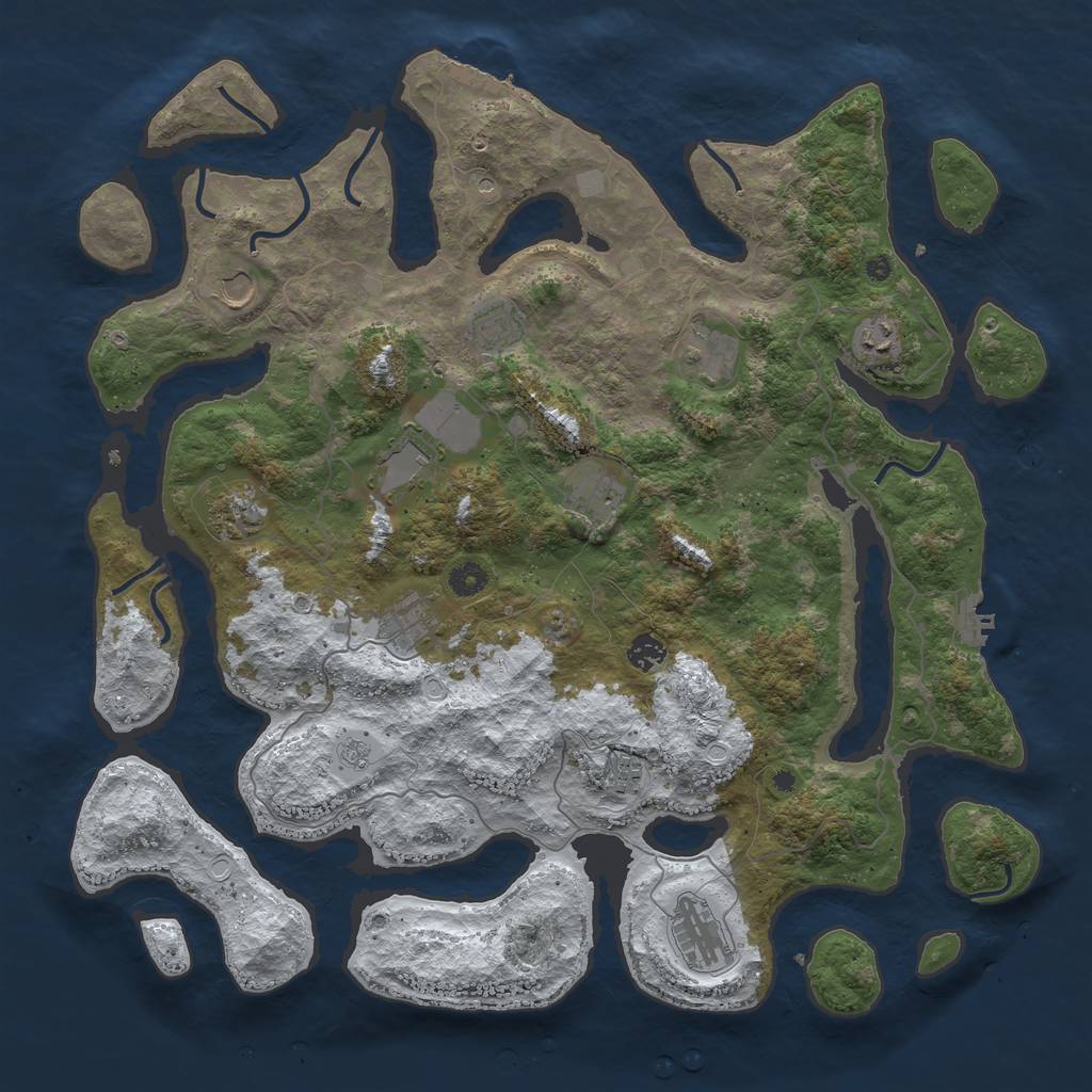 Rust Map: Procedural Map, Size: 4500, Seed: 1899939, 20 Monuments