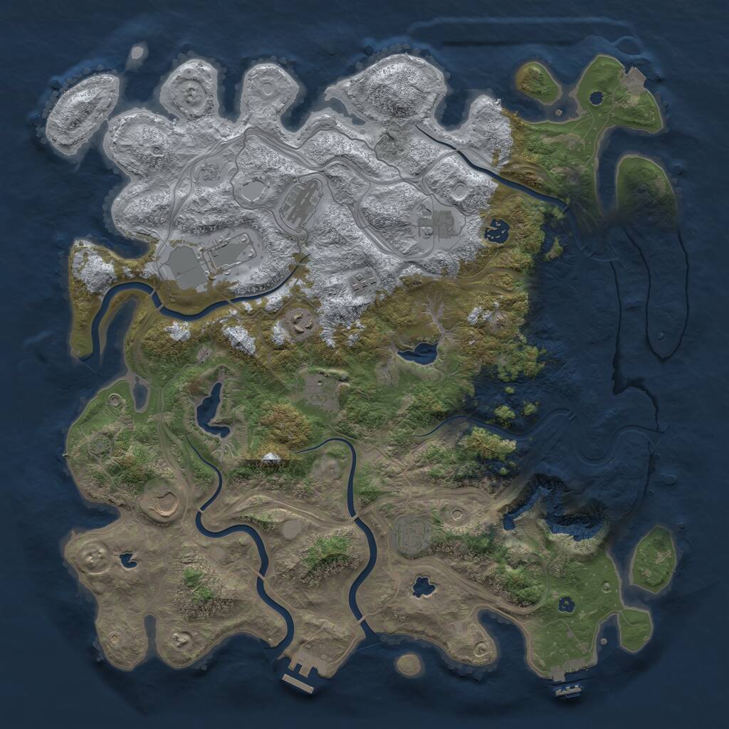 Rust Map: Procedural Map, Size: 4500, Seed: 17735, 15 Monuments