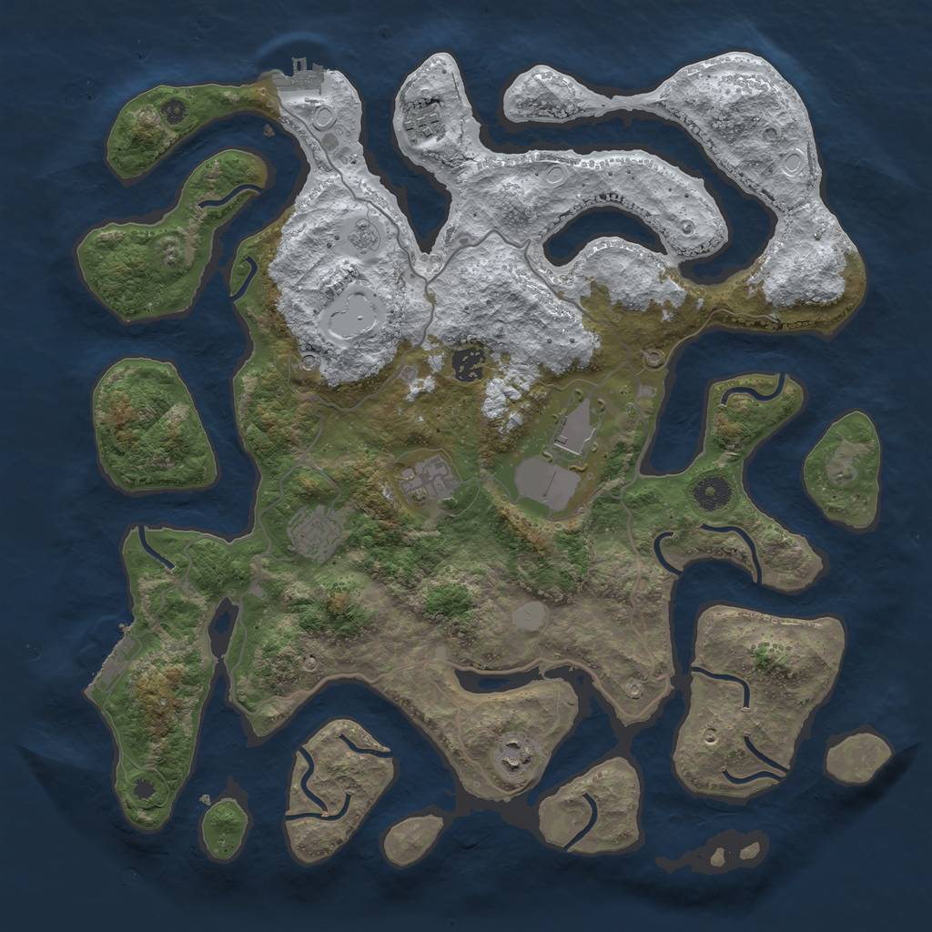 Rust Map: Procedural Map, Size: 4000, Seed: 2120483, 15 Monuments