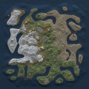 Thumbnail Rust Map: Procedural Map, Size: 4300, Seed: 9815481, 19 Monuments
